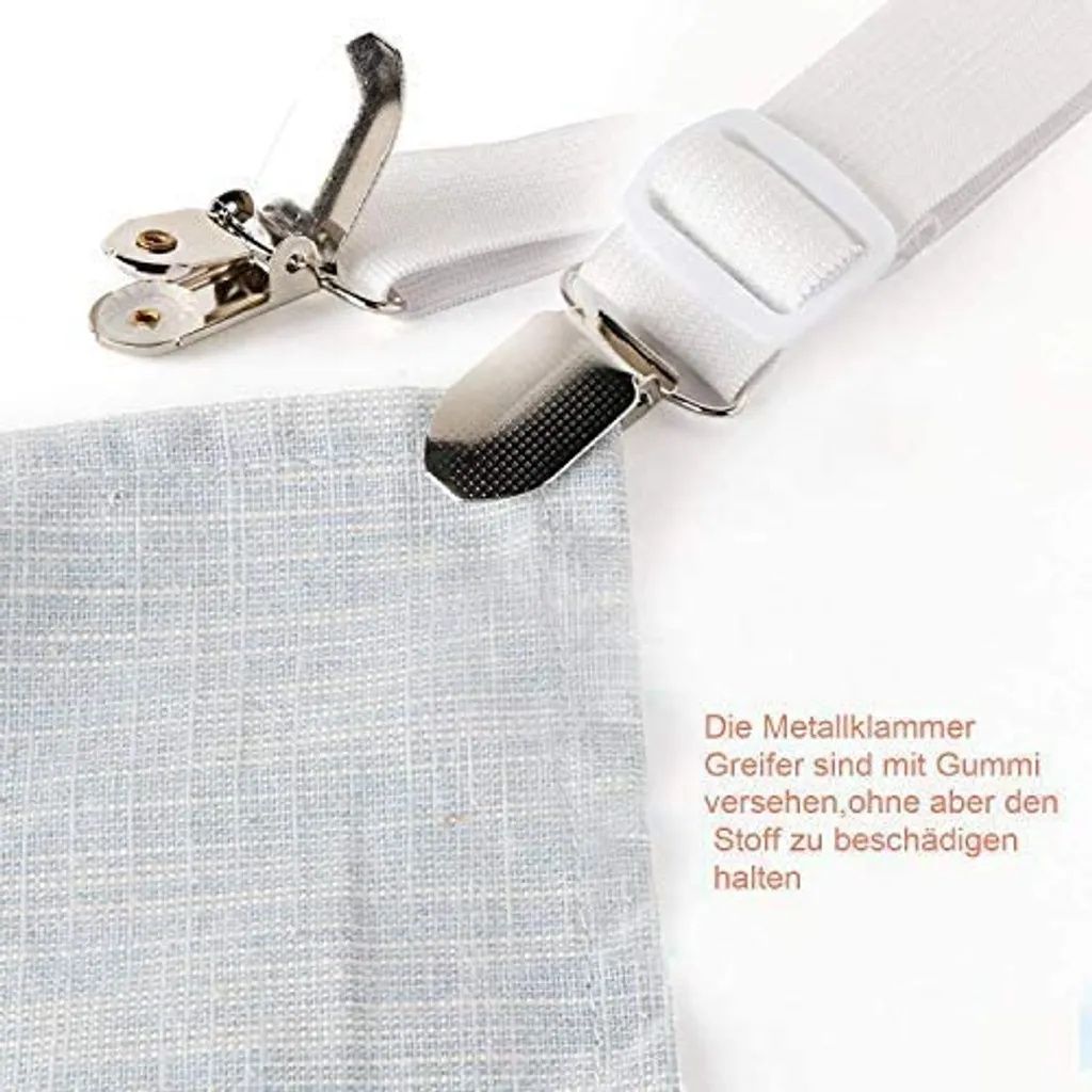 Verstellbare Bettlakenspanner, 8 Stück Elastische Produktbild 6