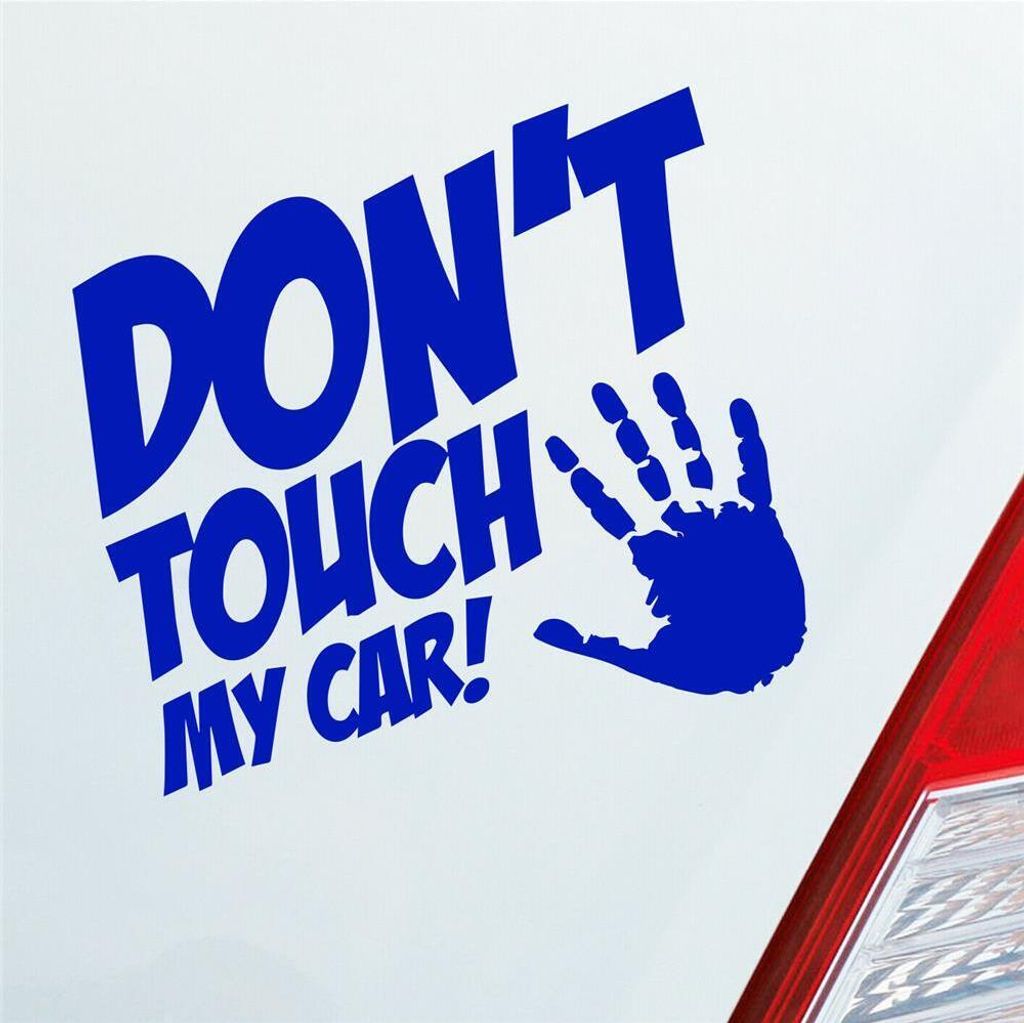 Auto Aufkleber Dont touch my car JDM 10x10 cm Dunkelblau Produktbild 