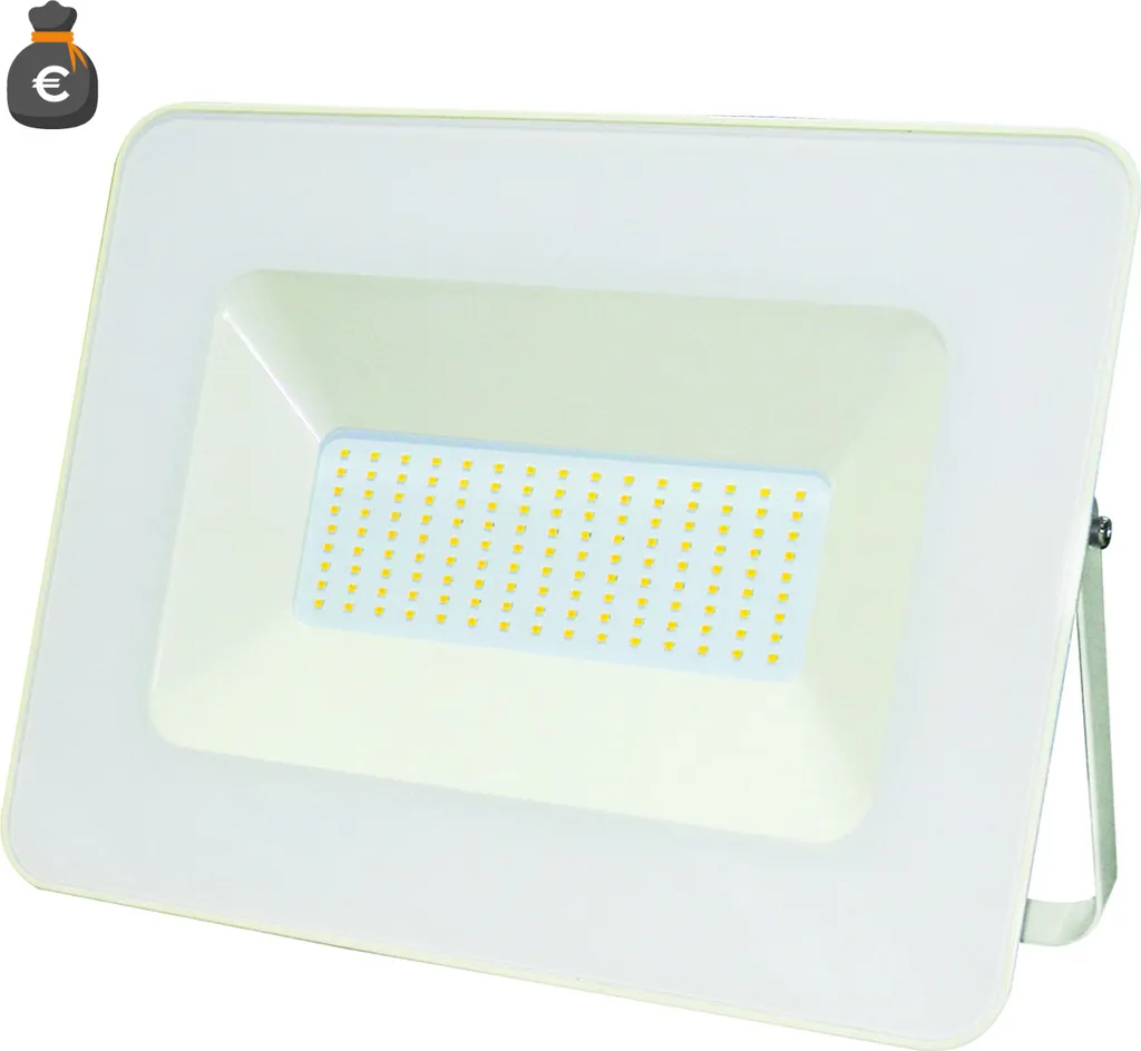 Proiettore LED 100W 3000K Bianco IP65 - Faro da Esterno Alta Potenza