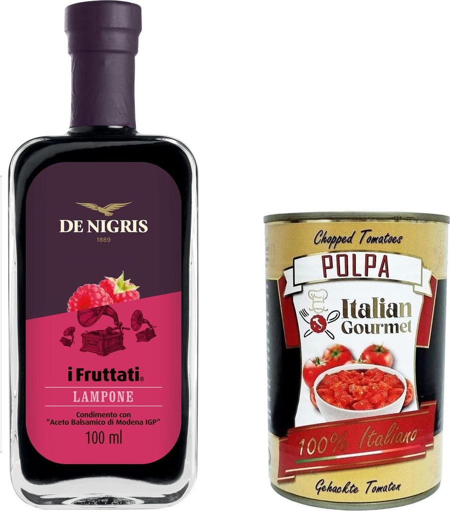 De Nigris- I Fruttati Lampone Die fruchtigen Himbeeren 100ml+ Italian Gourmet polpa 400g