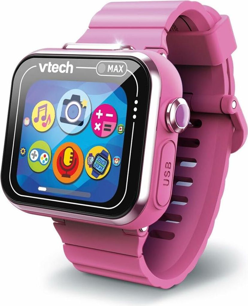 VTech - Kidizoom Smartwatch MAX Pink, Smartwatch für Kinder, Doppelkamera, Fotos, Video, Spiele, Touchscreen. VTECH