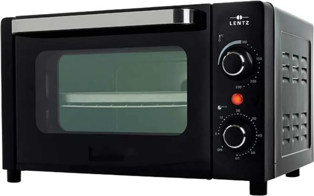 Mini-four de Table 12L Lentz Idéal pour Étudiant et Studio 1050W Noir