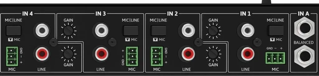 Table de mixage PAA71 Intusonic avec amplificateur intégré 100V - 8