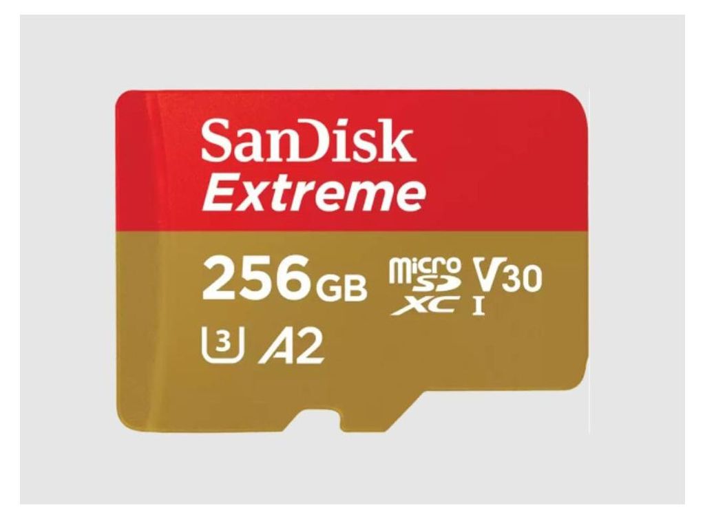 SanDisk Extreme 256 Go MicroSDXC UHS-I Classe 3 Image du produit 