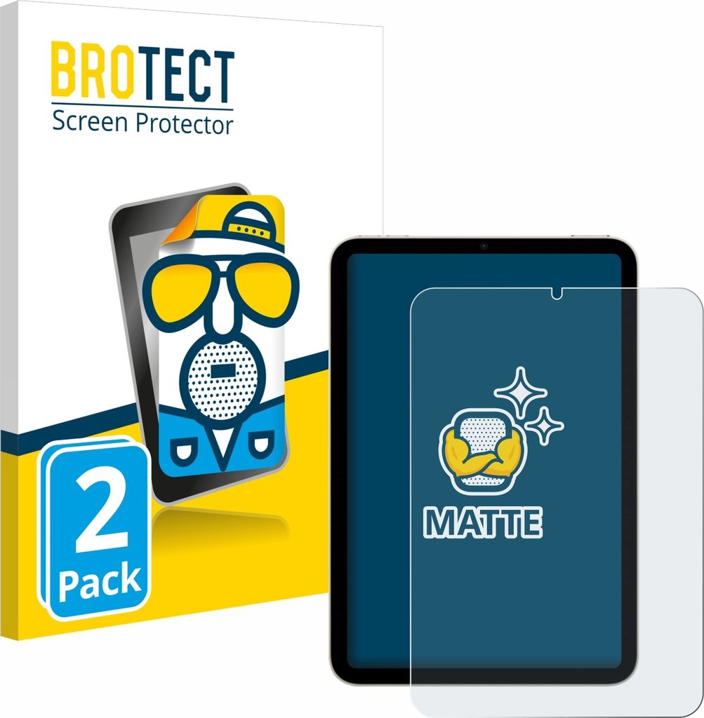 2x BROTECT Schutzfolie für Apple iPad Mini 7 2024 Displayschutz Displayschutzfolie Folie Matt Entspiegelungsfolie