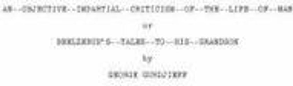An Objective Impartial Criticism Of The – Lingua: Inglese
