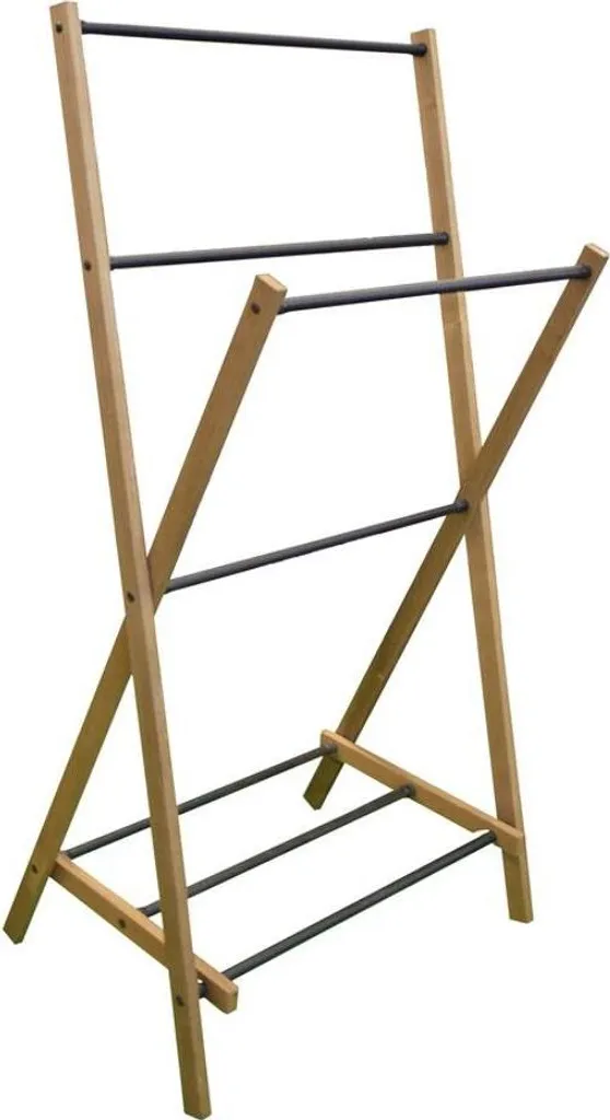 Support serviettes pliable en bois pour petits espaces et salles d'eau