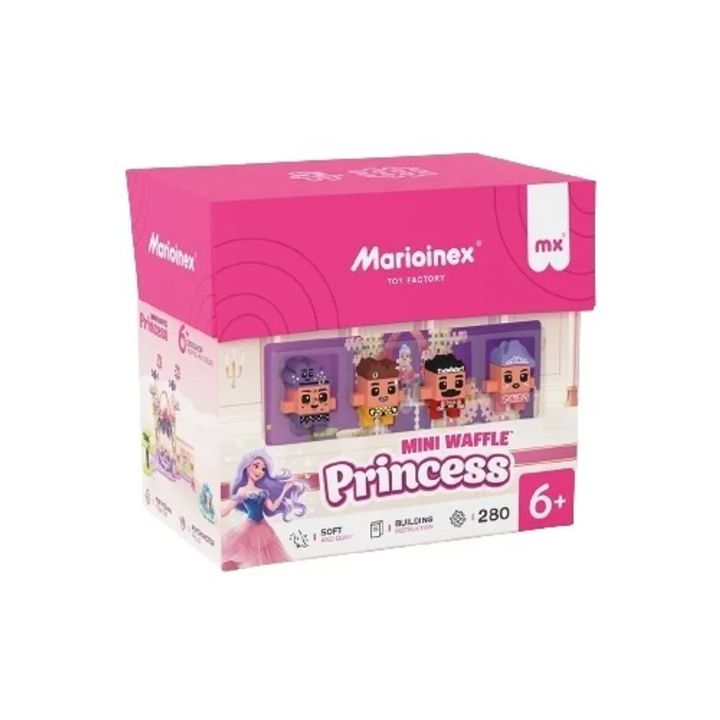 Jeu de construction Mini Waffle Princesse 280 pièces - Blocs souples - 12