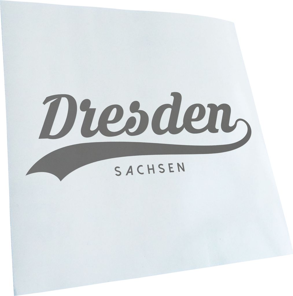 Kiwistar - Autoaufkleber - Dresden Sachsen - Grau - 24x8cm - Aufkleber für Auto, Laptop, Fahrrad, LKW, Motorrad Mehrfarbig JDM Decal Racing