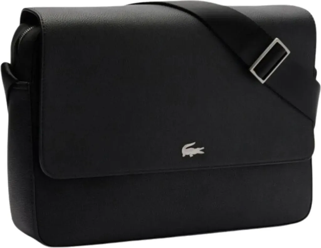 Sacoche Lacoste noire : protégez votre tablette dans ce Messenger Bag