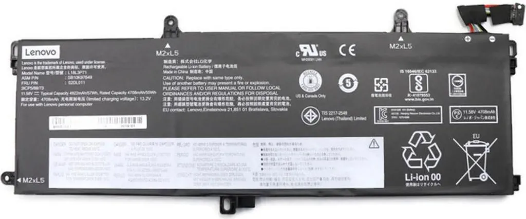 Batterie Lenovo T15 Gen 1 pour Travail Nomade et Déplacements 57 Wh