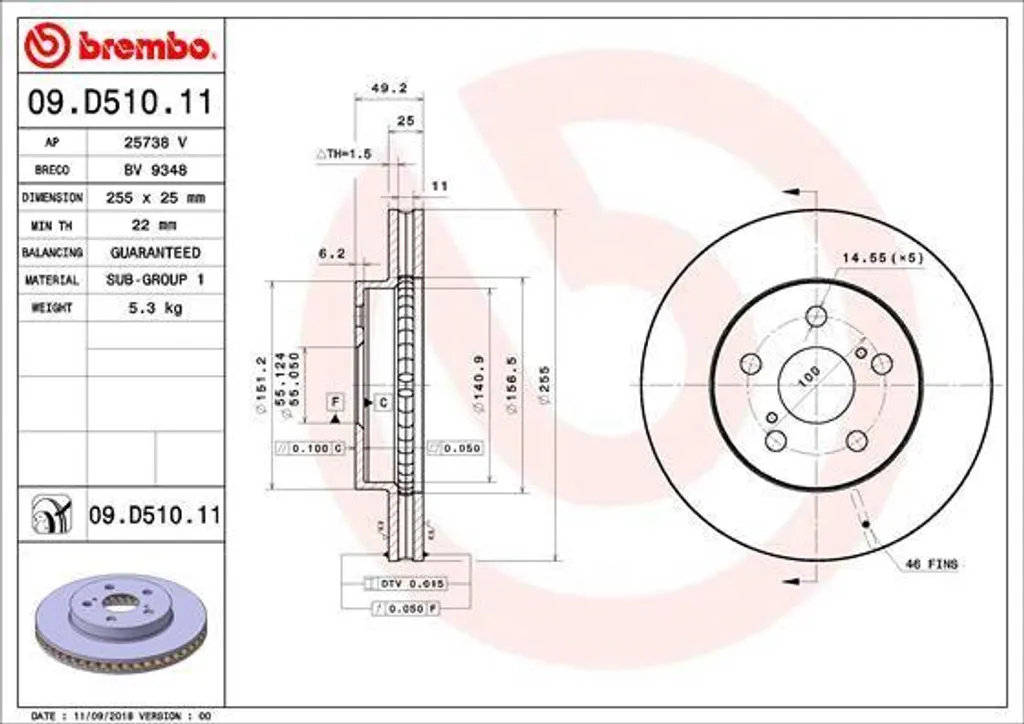 Éliminez les sifflements de frein sur Prius PHV avec ce disque Brembo