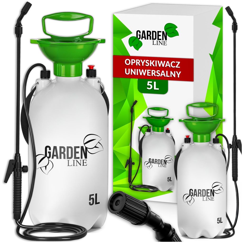 Kuketo | Drucksprüher 5L – Handlicher Gartensprüher mit Verstellbarer Düse, langer Sprühlanze & Schultergurt – Leicht, Robust & Vielseitig ...