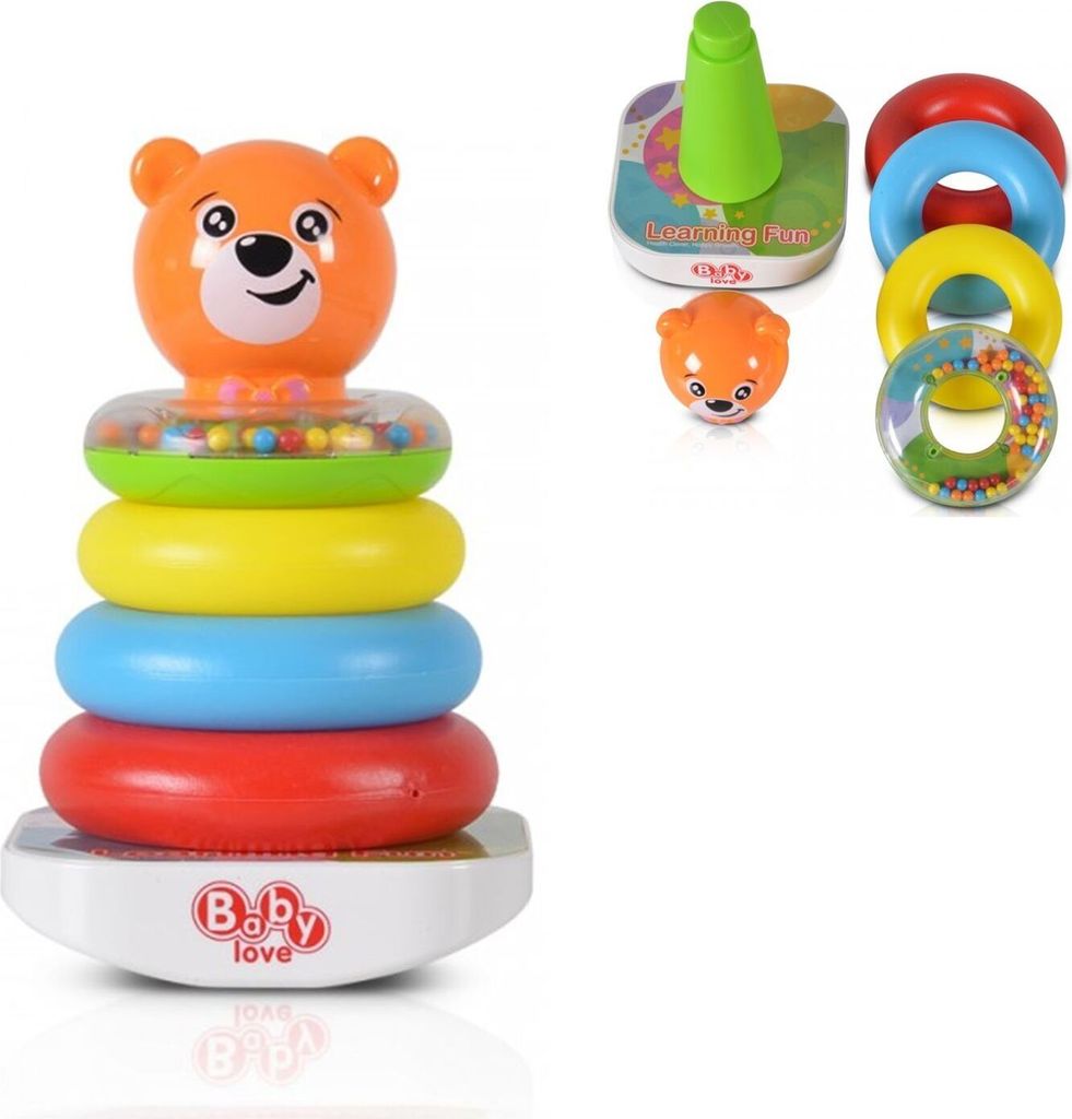 Moni Stapelturm 35785 Bär und Ringe, lustiger Stapelspaß,  Produktbild 