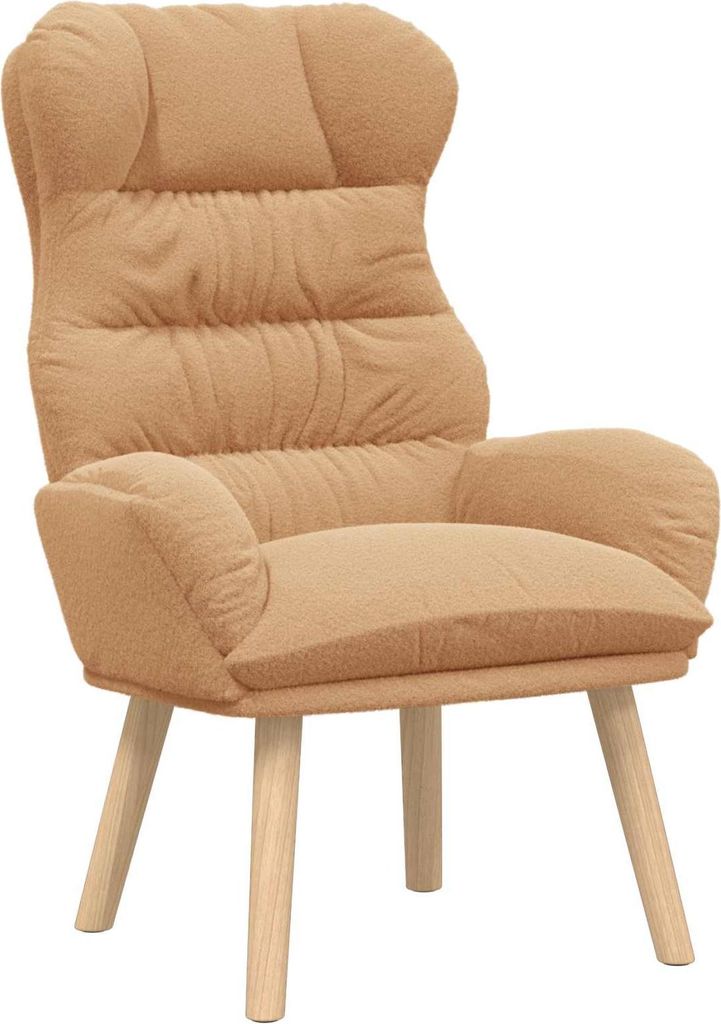 Sessel Beige 69 x 74 x 93 cm Sherpa-Stoff