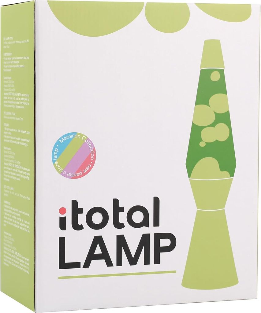 I-TOTAL Lavalampe Magie Einzigartiges für Ihr Zuhause Pastell Grünes Spaceship