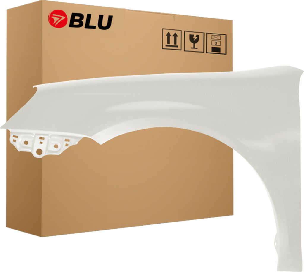 BLU Kotflügel Passend für VW Volkswagen Golf V 5 Kombi / Jetta LB9A Links Weiss CandyWeiss | 2003-2009 | Vorderseite Vorne | Lackiert | Einbaufe...
