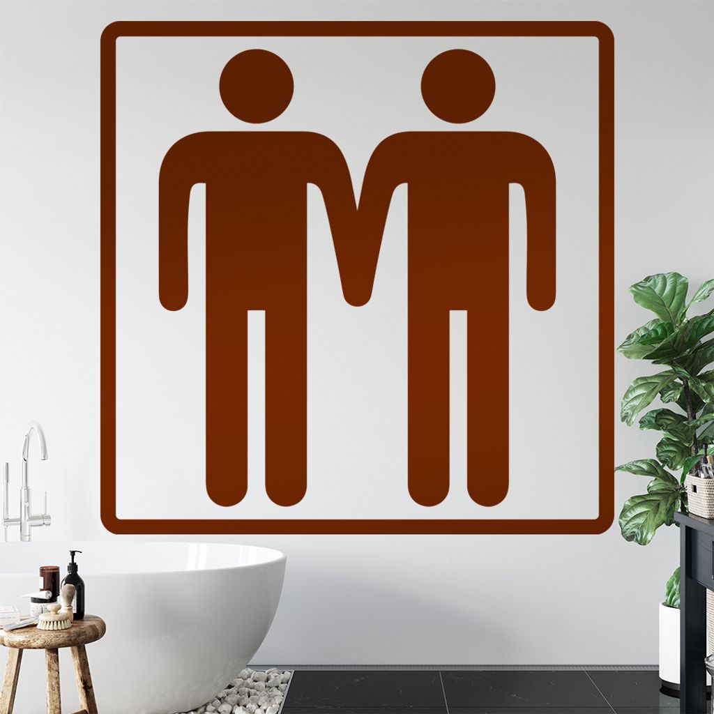 Kiwistar Mann und Mann Wandtattoo in 6 Größen - Wandaufkleber Wall Sticker - Dekoration, Küche, Wohnzimmer, Schlafzimmer, Badezimmer