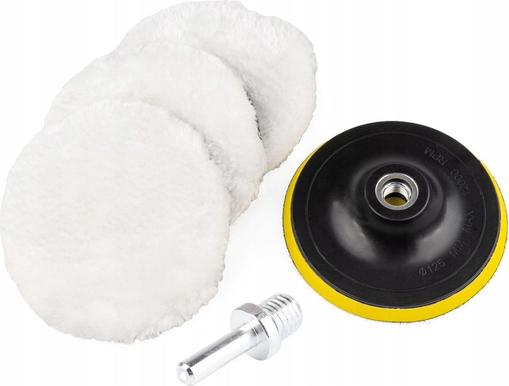 Pad + 3 x pady polerskie do polerowania lakieru chromowego Zdjęcie produktu 