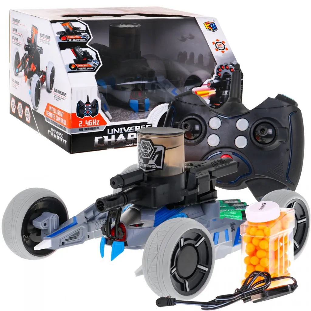 Char de combat télécommandé Crawler avec 150 munitions de tir enfant