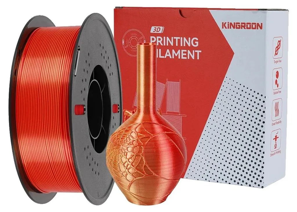 Filament 3D bicolore or rouge 1kg - Finissez-en avec les rendus ternes