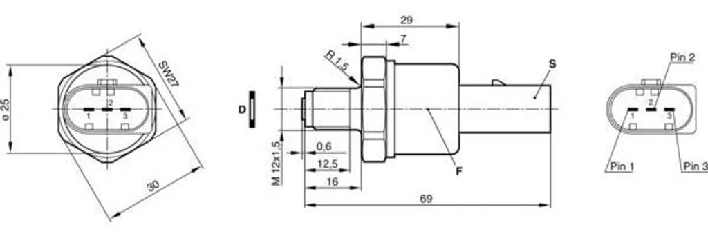 Problème d'injection ? Capteur de pression Bosch 0281002238 OE 057130758