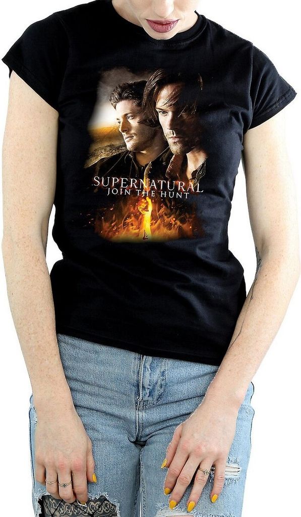 Supernatural - T-Shirt für Damen BI1699 (S) (Schwarz)