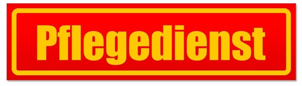 Kiwistar - Autoaufkleber - Rot - 20 x 5,3 cm - Pflegedienst - Hinweis Aufkleber Sticker für Auto, Kfz, Fahrrad, PKW, LKW