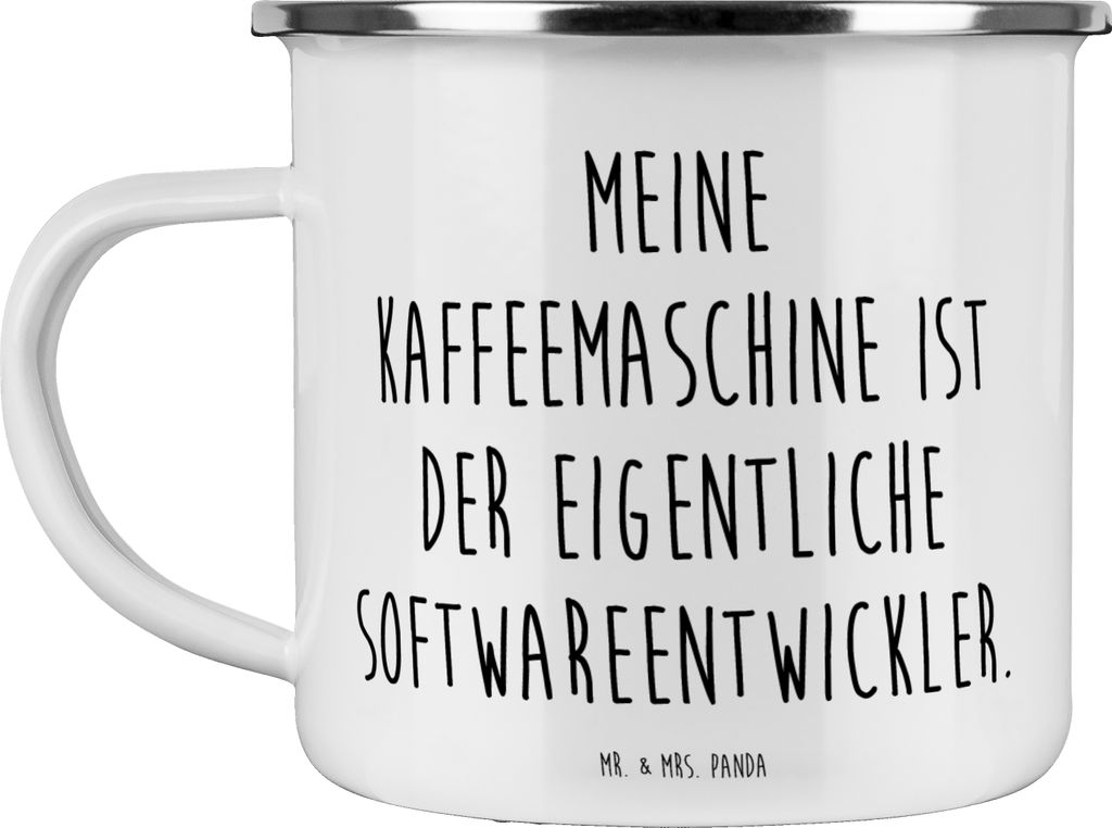 Mr. & Mrs. Panda Teetasse Spruch Softwareentwickler Held - Weiß - Geschenk, becher emaille, Reisebecher, Programmierer, Pott, Tasse, Berufsliebe, ...