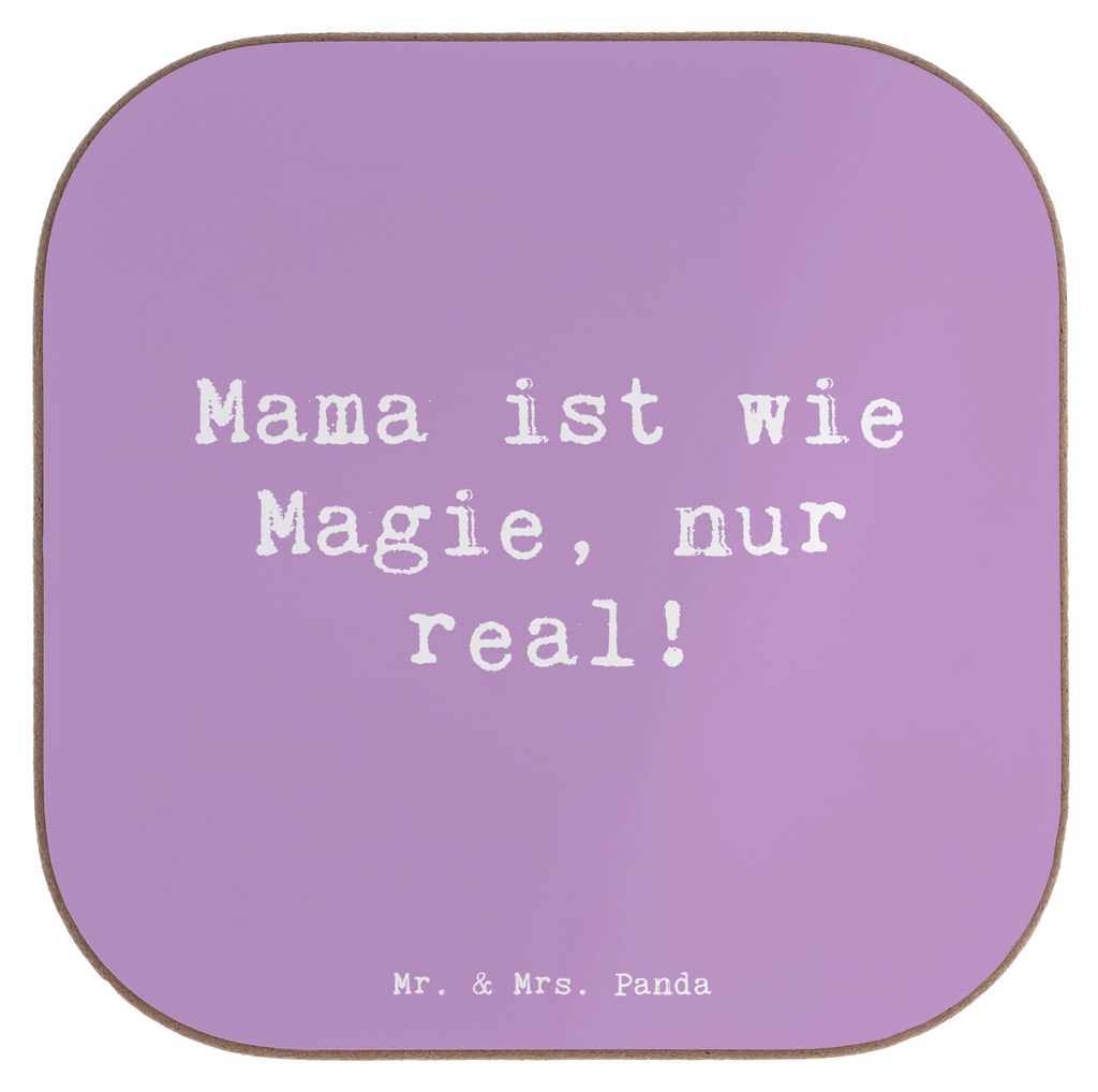 Mr. & Mrs. Panda Tischuntersetzer Spruch Magische Mama - Lavendeltraum - Geschenk, Untersetzer Tasse, unterleger, Mutterschaft, Fürsorge, persönl...