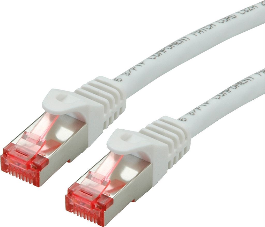 ROLINE Patchkabel Cat.6 S/FTP (PiMF), Component Level, LSOH, weiß, 0,5 m