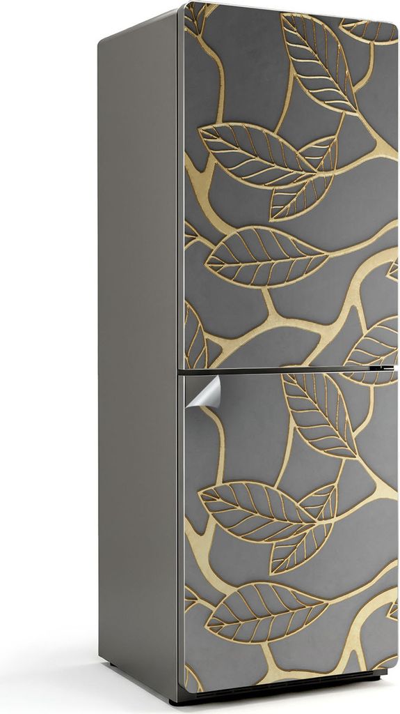 Abstraktes 3D-Muster – Kühlschrank Aufkleber – Klebefolie Kühlschrank – Kühlschrank Nachbildung – Kühlschrankfolie selbstklebend – K...