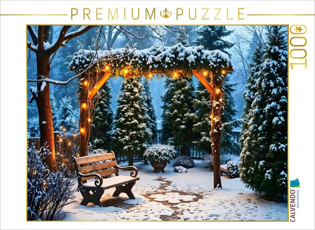CALVENDO Puzzle Lichter im Wintergarten | 1000 Teile Lege-Größe 64x48cm Foto-Puzzle für glückliche Stunden