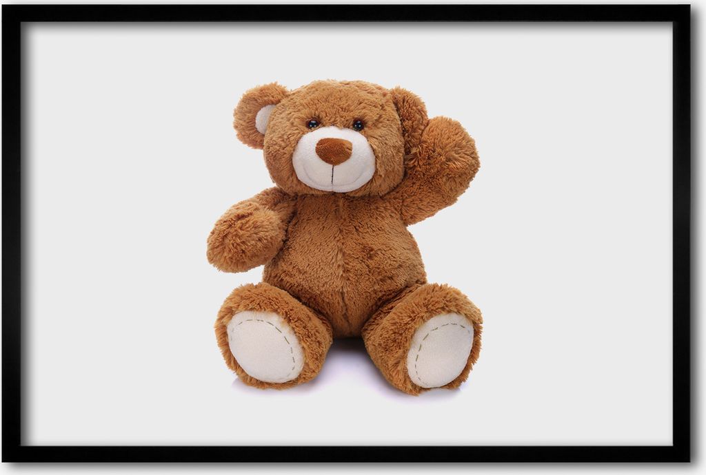 Bild 60x40 MDF-Rahmen, Wandkunst Teddybär