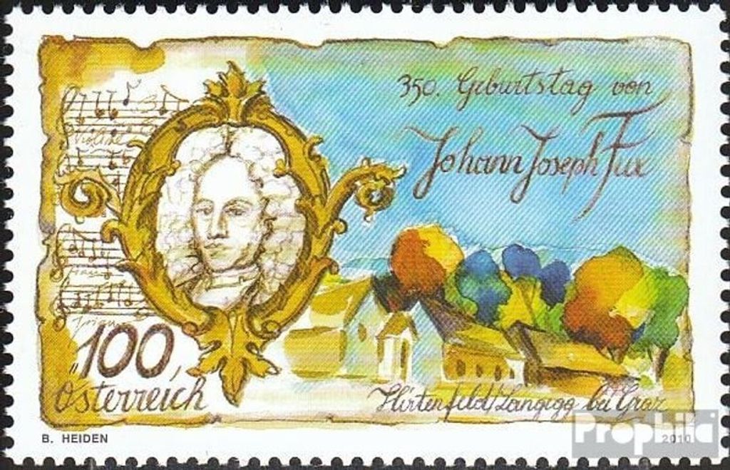 Briefmarken Österreich 2010 Mi 2879 (kompl.Ausg.) gestempelt Johann Joseph Fux
