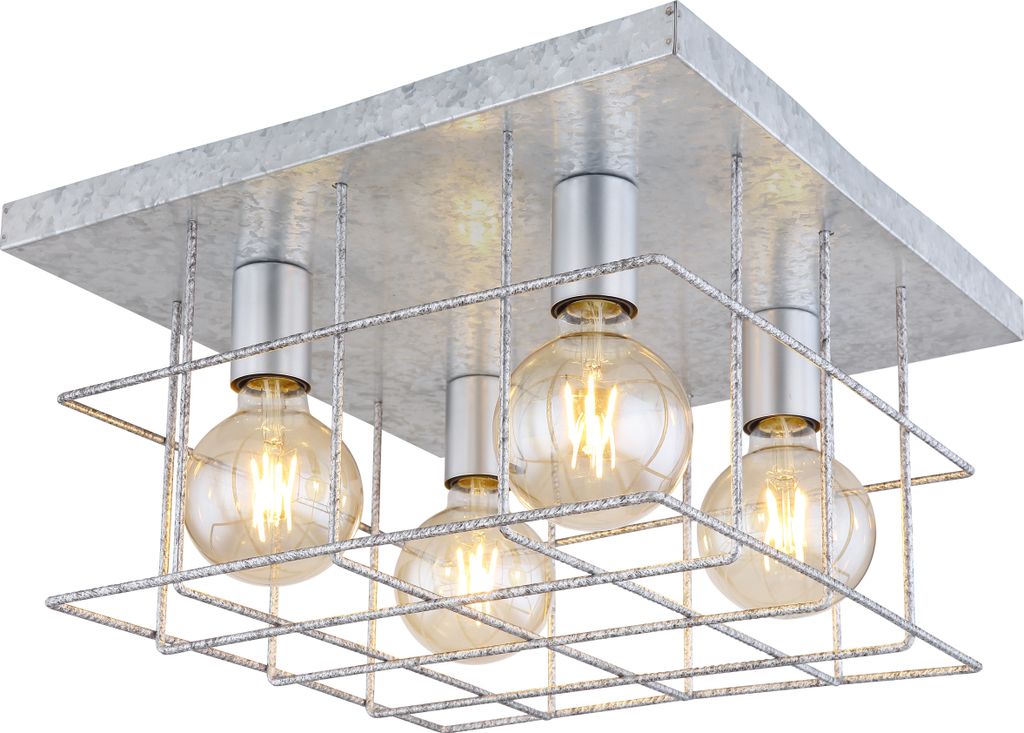 Globo Lighting Deckenleuchte Metall, 4x E27