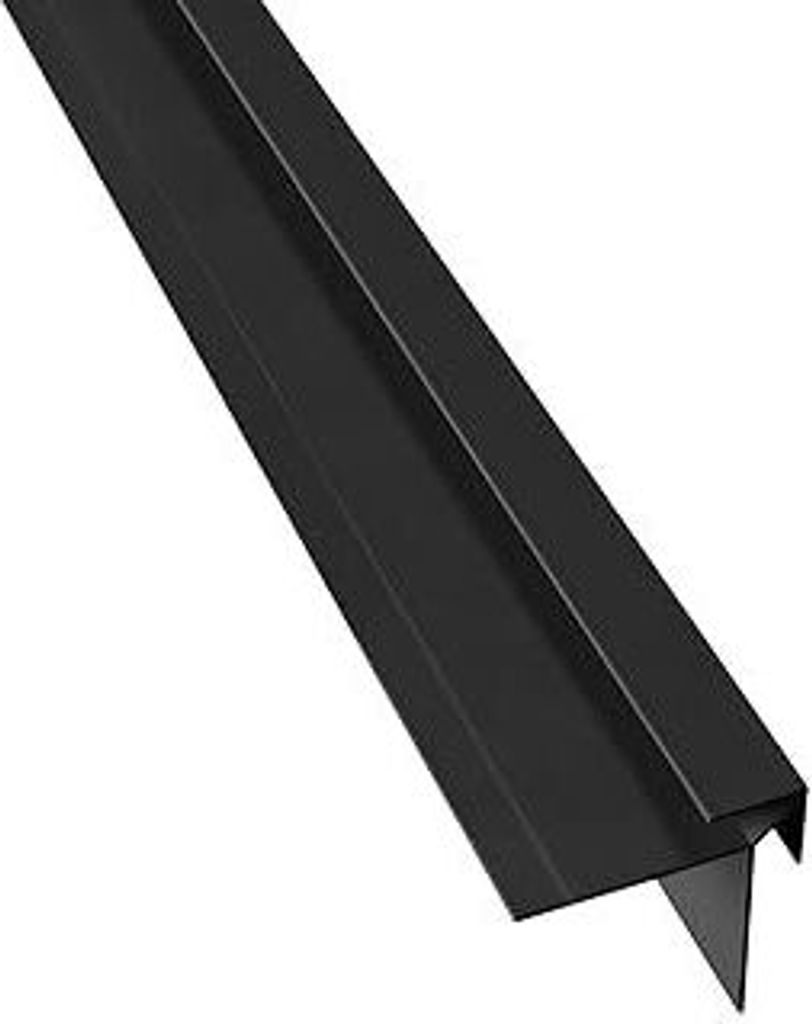 1, S-Polytec Aluminiumprofil Aluminium Eckprofil 6mm Anthrazit RAL 7016 (2 Meter), Alu Winkelprofil, Alueckprofil für Doppelstegplatten, HPL Platt...