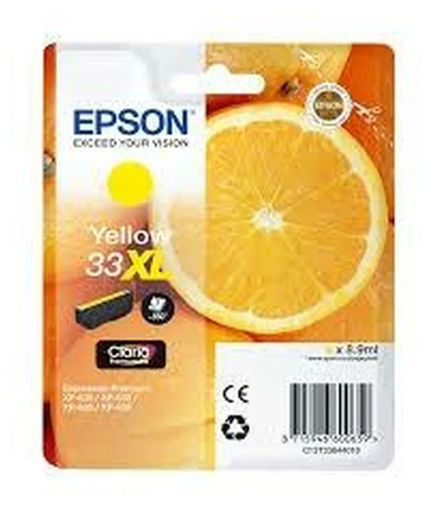 Encre Jaune Epson T3364 XL pour photos brillantes et documents de bureau