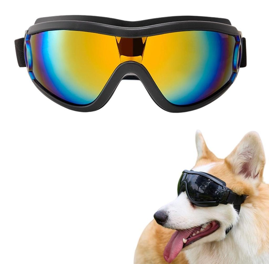 INF UV Schutzbrille Hunde Polycarbonat stoßfest verstellbar für Outdoor L