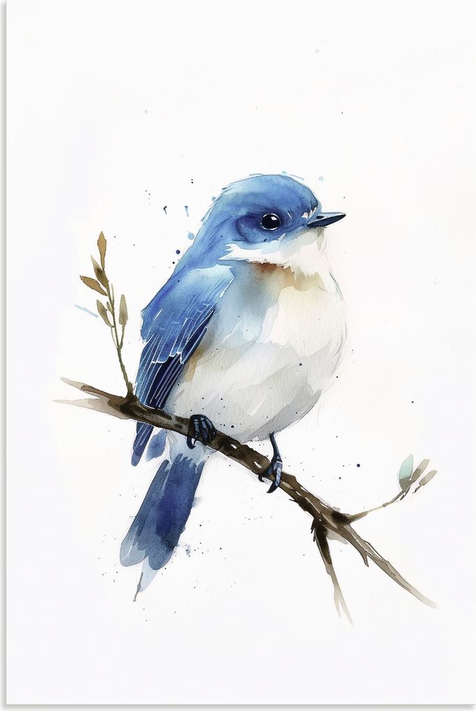 ARTland Wandbild Alu für Innen & Outdoor Aquarell Berghüttensänger Größe: 40x60 cm