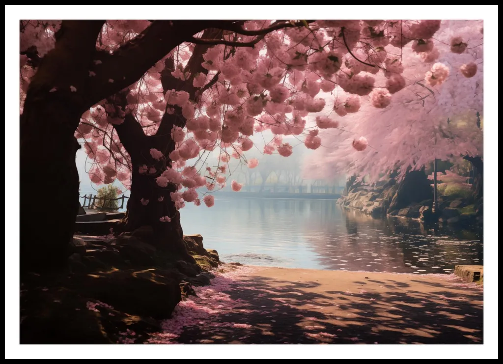 Grand Format 100x70 cm Affiche Sakura Papier Premium Mat Finition