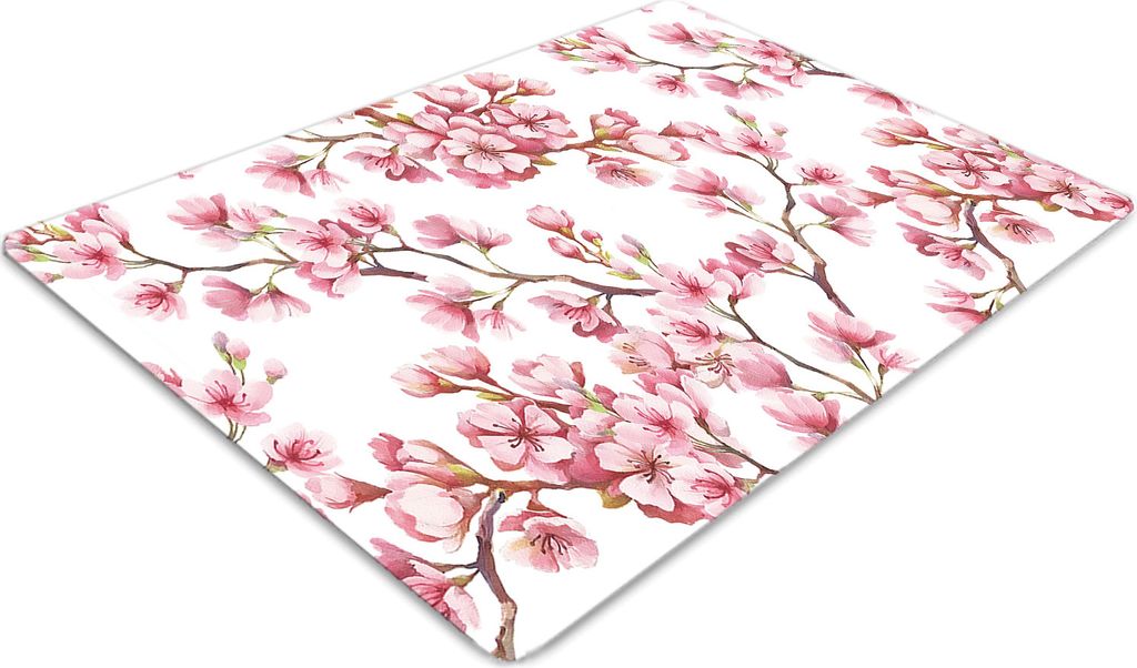 Stuhlunterlage Bürostuhlunterlage 120 cm x 90 cm Bodenmatte Bürostuhlunterlage - Kirschblüte