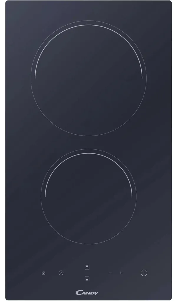 Plaque de Cuisson 2 Feux Candy 30 cm Domino Induction Noir pour Cuisine