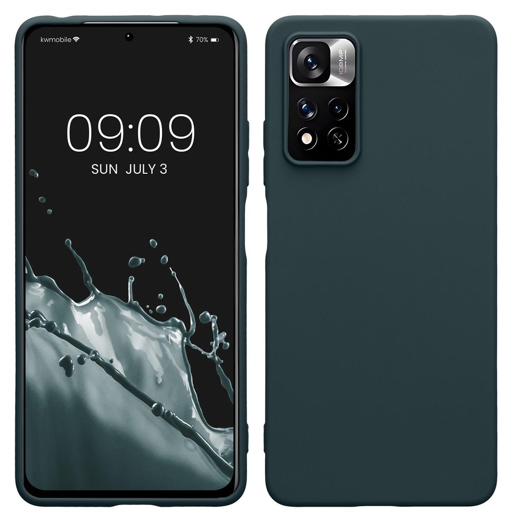 kwmobile Handyhülle für Xiaomi Redmi Note 11 Pro / Note 11 Pro (5G) / Note 12 Pro (4G) Hülle - TPU Case - Kabelloses Laden - Schutzhülle Cover in