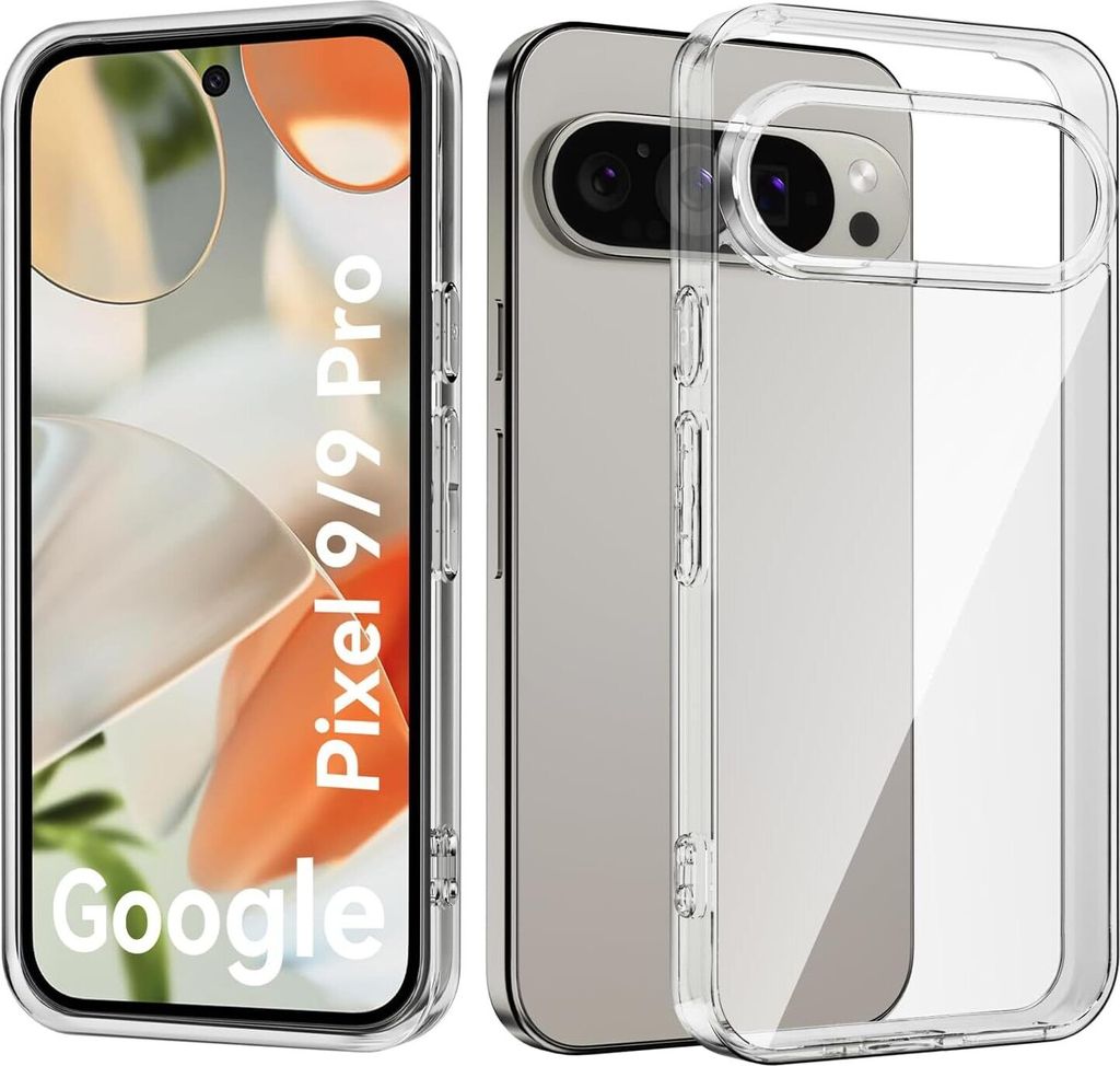Hülle für Google Pixel 9 / 9 Pro Silikon Schutz Tasche Klar Slim Bumper Case