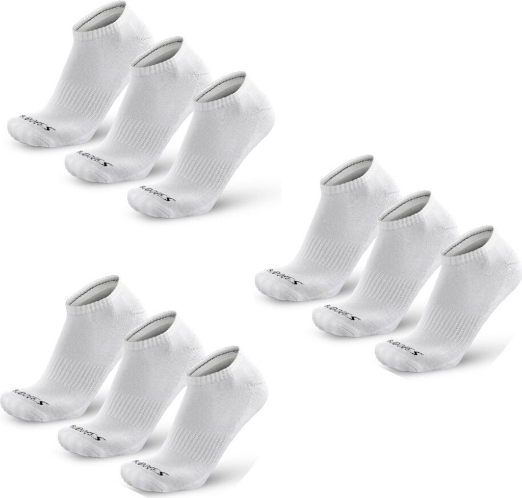 Socken Buddies, Classic Sneaker Buddies, Sneaker Socken, 9 Paar, weiß, 36-38