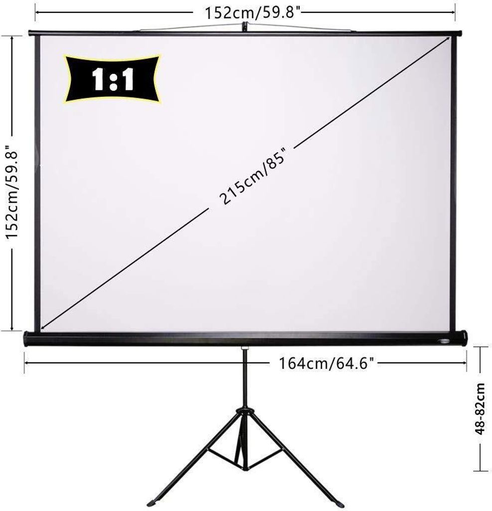 CCLIFE Beamer Leinwand mit Stativ Inklusiv Montagematerial Produktbild 2