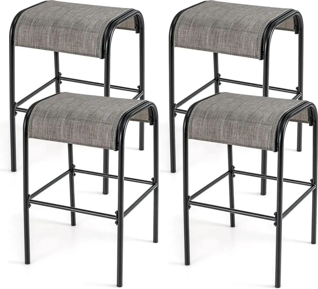 Tabouret de bar d'extérieur résistant aux intempéries marron café