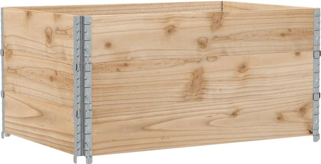 vidaXL Paletten-Aufsatzrahmen 3 Stk. 120x80 cm Massivholz Kiefer