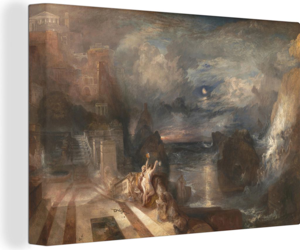 OneMillionCanvasses - Leinwandbilder - 140x90 cm, Die Trennung von Hero und Leander - Joseph Mallard William Turner, Wandbilder Kunstdruck Wandde...